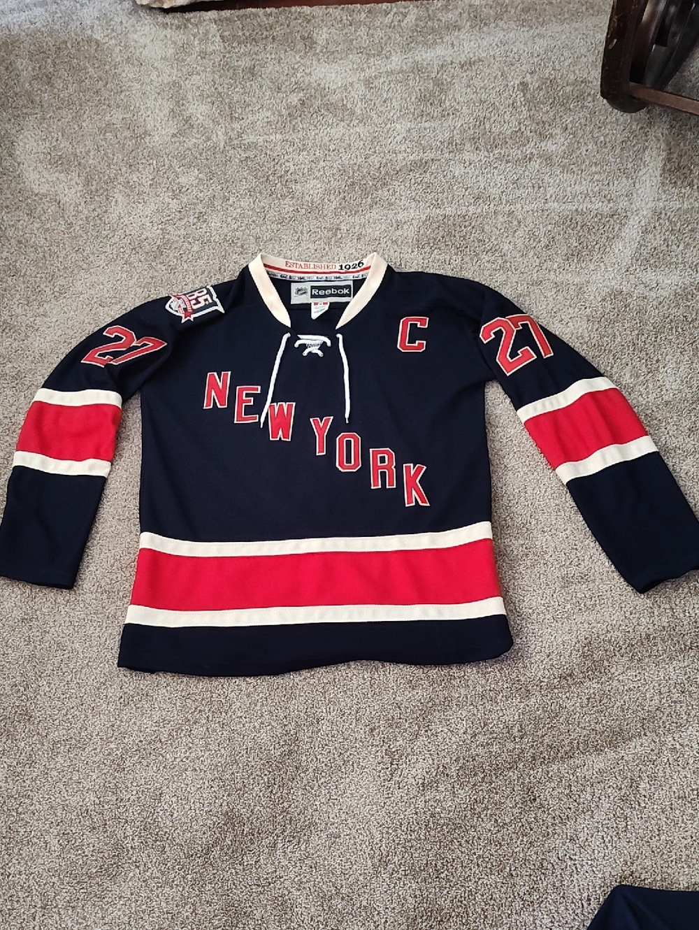 NY RANGERS Reebok  Authentic Hockey Jersey #27   McDonagh 85th Anniversary Patch